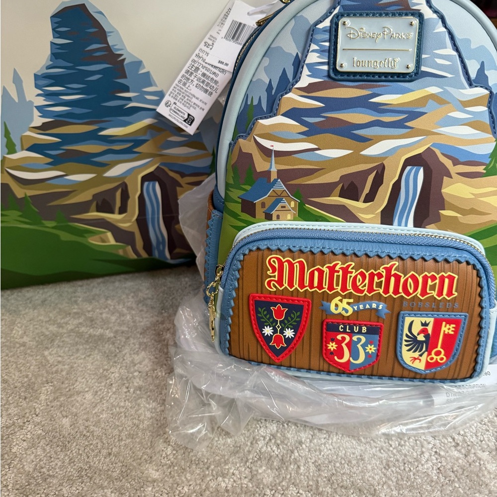 Loungefly Disney Parks Matterhorn Backpack - Blue and Brown - Picture 6 of 6